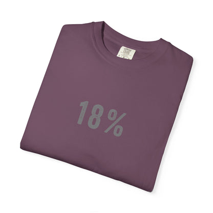18% Grey T-Shirt – Photography Exposure Reference Tee for Photographers, Creators & Camera Lovers